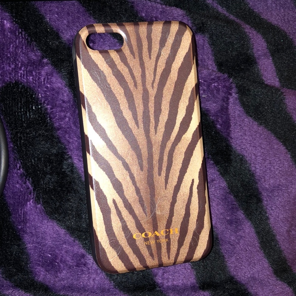 Coach brown animal print for iPhone SE Cover/Case